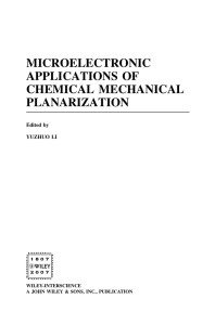 microelectronic applications of chemical mechanical