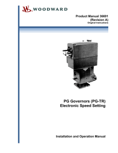 PG Governors (PG-TR) Electronic Speed Setting