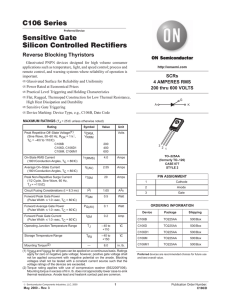 Datasheet for the SCR C106Y