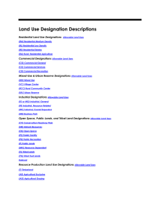 Land Use Designations