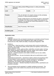 NZQA registered unit standard 20001 version 4 Page 1 of 4 Title