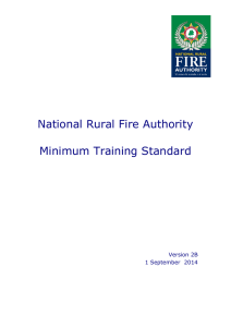 National Rural Fire Authority Minimum Training Standard