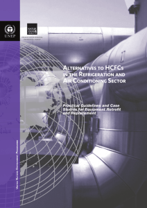 Alternatives to HFCs in the Refrigeration and Air Conditioning Sector