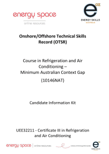 Candidate Information Kit for Course in Refrigeration and Air