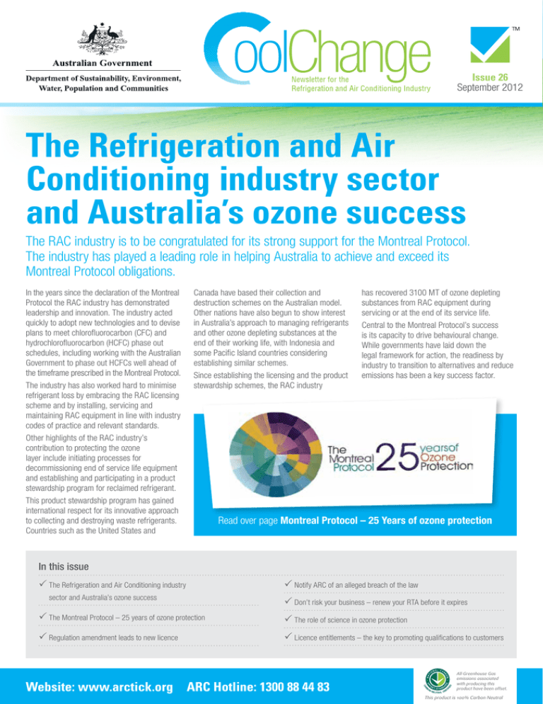 The Refrigeration and Air Conditioning industry sector and