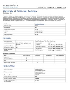 University of California, Berkeley College Profile Print