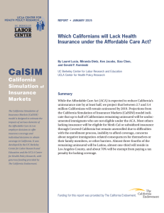 Policy Brief: Which Californians Will Lack Health Insurance Under