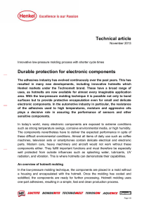 Technical article Durable protection for electronic components