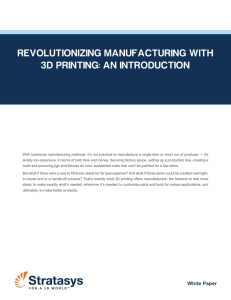 revolutionizing manufacturing with 3d printing: an