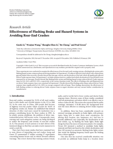 Effectiveness of Flashing Brake and Hazard Systems