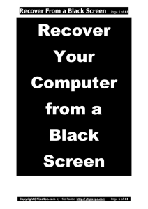 Recover Your Computer from a Black Screen