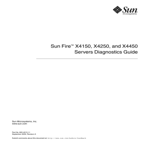 Sun Fire X4150, X4250, and X4450 Servers Diagnostics Guide