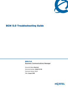 [NN40170-700] BCM 5.0 - Troubleshooting Guide