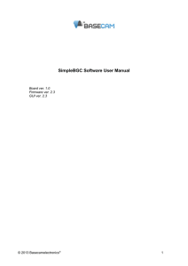 SimpleBGC Software User Manual