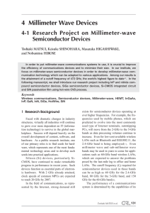 Research Project on Millimeter-Wave Semiconductor Devices