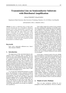 Transmission Line on Semiconductor Substrate with Distributed