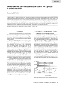 Development of Semiconductor Laser for Optical