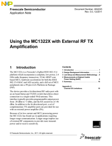 Using the MC1322X with External RF TX Amplification