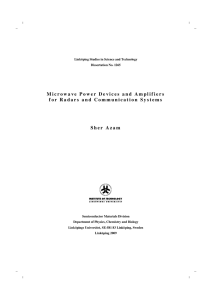 Microwave Power Devices and Amplifiers for Radars and