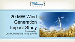 20 MW Wind Generation Impact Study