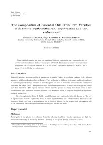 The Composition of Essential Oils From Two Varieties of