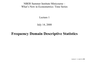 Frequency Domain Descriptive Statistics