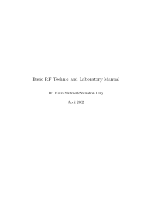 Basic RF Technic and Laboratory Manual