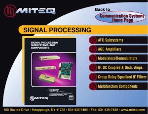 Signal Processing Subsystems and Components