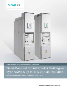Fixed-Mounted Circuit-Breaker Switchgear Type NXPLUS