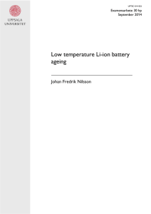 Low temperature Li-ion battery ageing