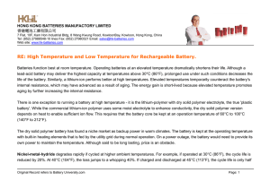 RE: High Temperature and Low Temperature for Rechargeable