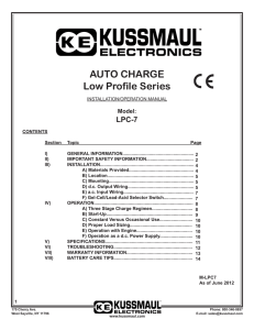 AUTO CHARGE Low Profile Series