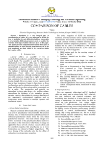 Comparision of Cables