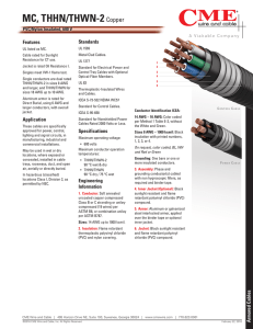 Type MC, THHN/THWN-2 Copper, PVC/Nylon Insulated, UL 1569