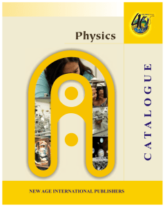 Physics - Guru Nanak Dev Engineering College, Ludhiana