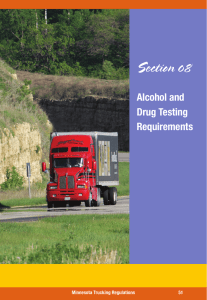 Alcohol and Drug Testing Requirements
