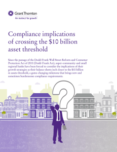 Compliance implications of crossing the $10 billion