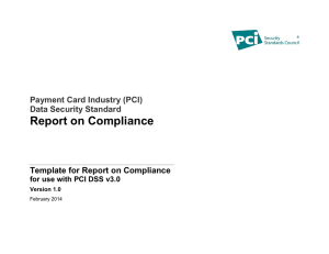 Report on Compliance Template - PCI Security Standards Council