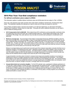 2015 Plan Year: Year-End compliance reminders