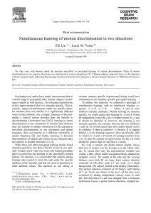 Simultaneous learning of motion discrimination in two directions