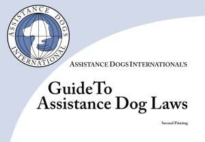 Guide To Assistance Dog Laws - Assistance Dogs International