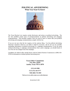 Political Advertising - Texas Ethics Commission