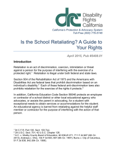 Is the School Retaliating? A Guide to Your Rights