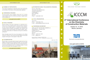 2nd International Conference on the Chemistry of Construction