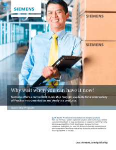 Siemens Quick Ship Program