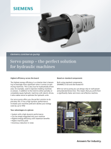 Servo pump – the perfect solution for hydraulic machines - CC