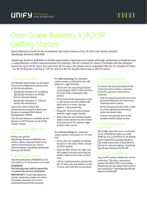 OpenScape Business X3R/X5R Getting Started