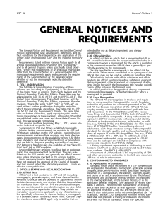 GENERAL NOTICES AND REQUIREMENTS
