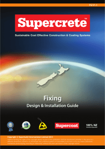 Supercrete Fixings Design Guide