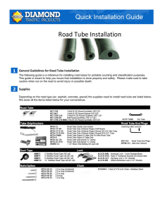 Road Tube Installation - Diamond Traffic Products